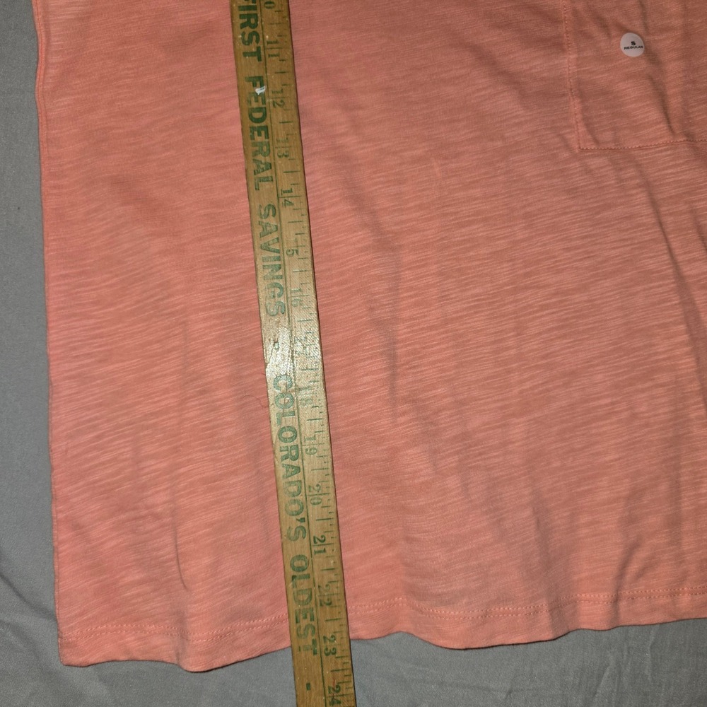 Eddie Bauer Gatecheck Pocket Tank Top Small Womens Pink Slub Tencel Scoop Neck - Picture 4 of 6